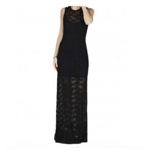 BCBGeneration Maxi Dress Formal Black Lace Gown‎ Size 0